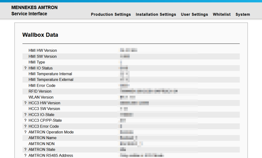 Mennekes Amtron Wallbox API auslesen - AdminLabs